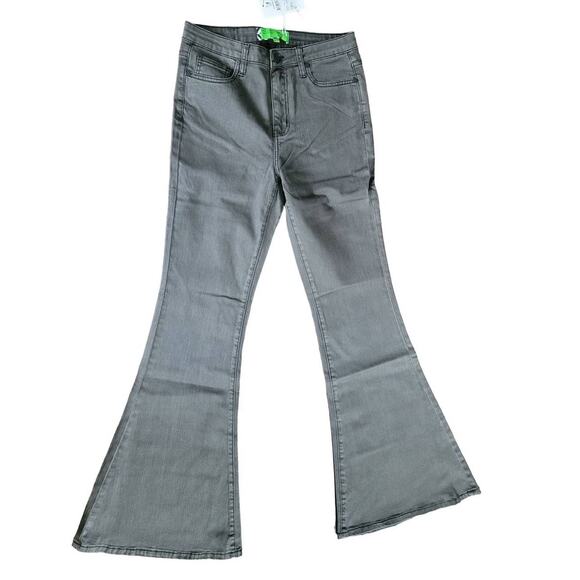Sandrine Rose X Free People Carbon Gray Flare Denim Jeans Size 28 NWT - Picture 1 of 3